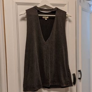 Silence + Noise washed black tank top size M